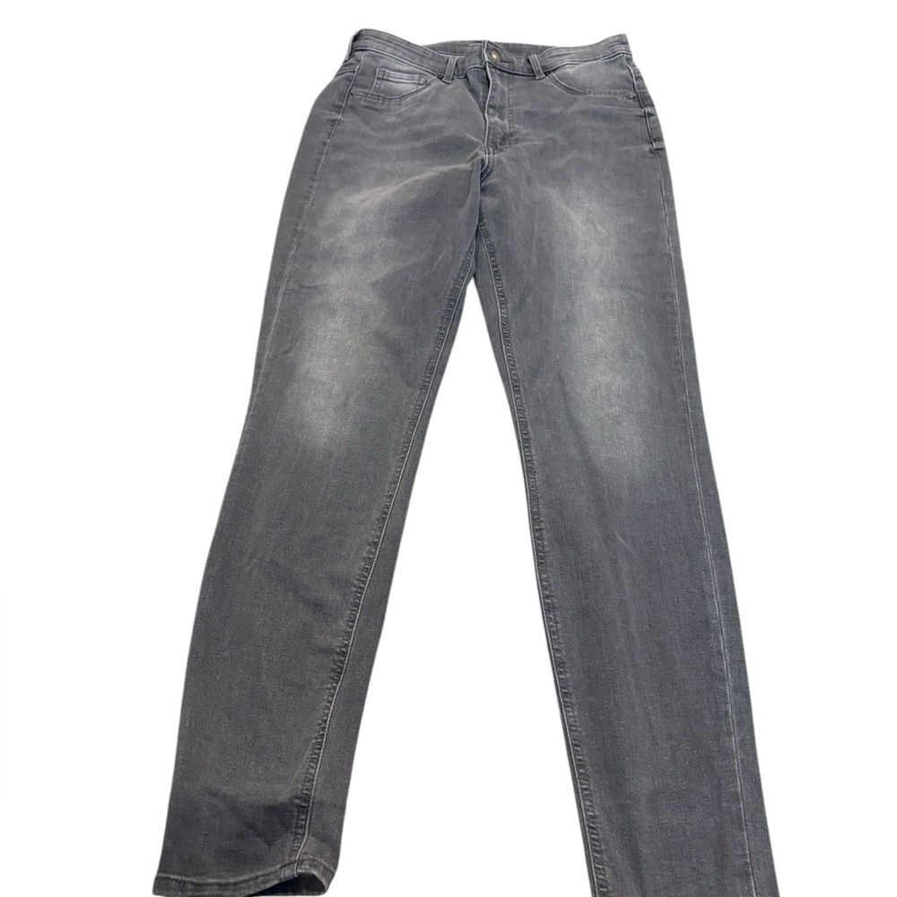 H&M &DENIM CURVY ULTRA HIGH JEGGINGS GRAY SIZE 8